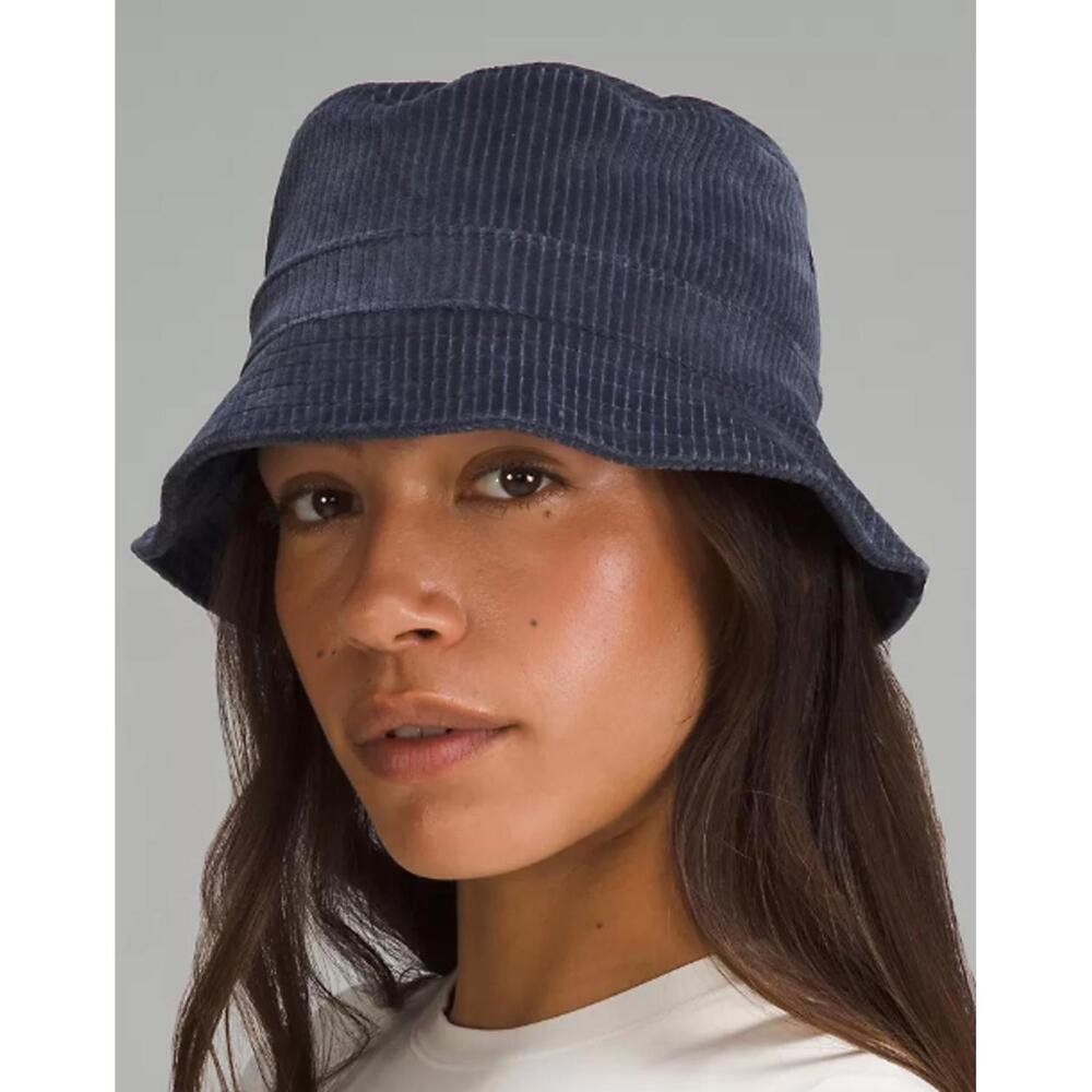 Women's Corduroy Bucket Hat - Navy Blue